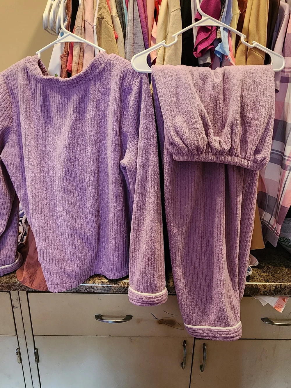 Lavender Cozy Ribbed Loungewear Set